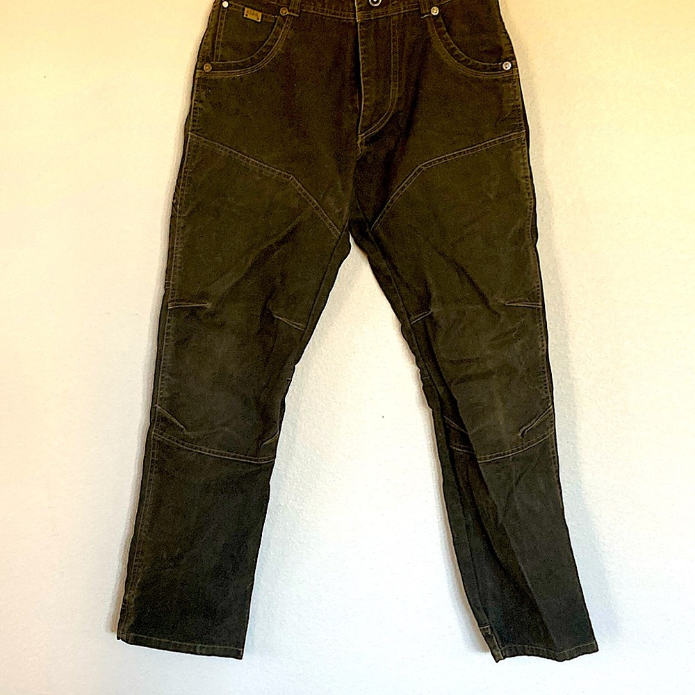 Kuhl Men’s The Law 31x32 Dark Khaki Patina Dye Canvas Pants.